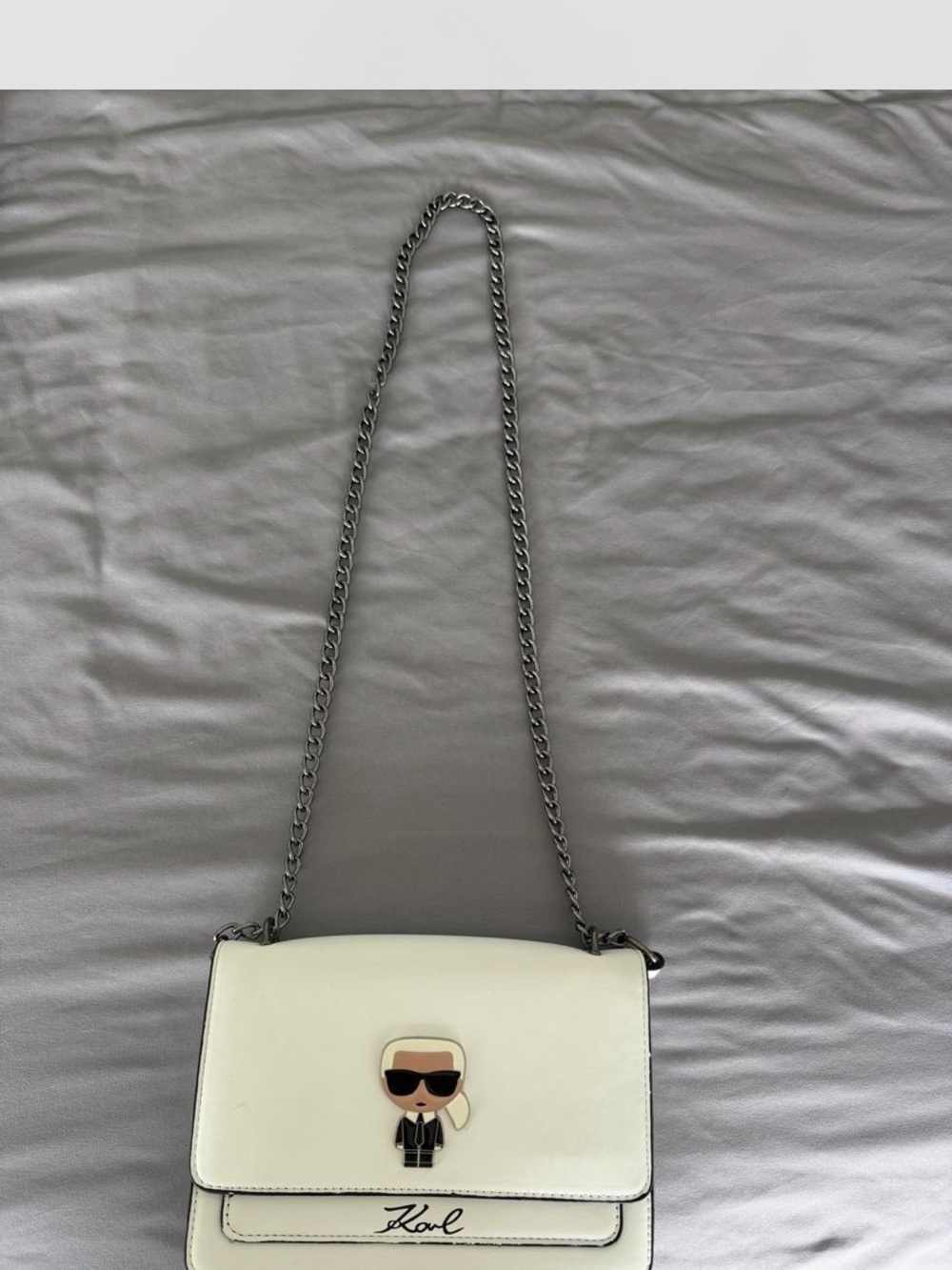 Karl Lagerfeld White Crossbody/ Shoulder Bag